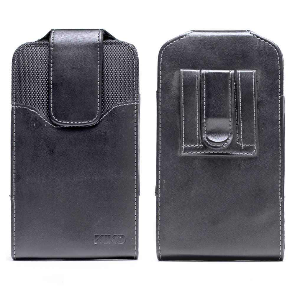 Vertical Armor Double Loop BELT Clip Pouch Large 32 Fits Galaxy S22 Ultra and more (Black)